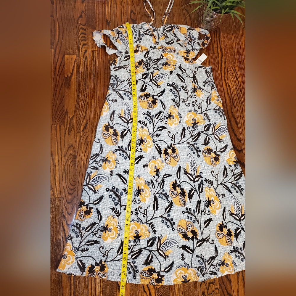 Anthropologie NWT Halter Slim Linen Floral Mini Dress A:17 - Picture 10 of 16